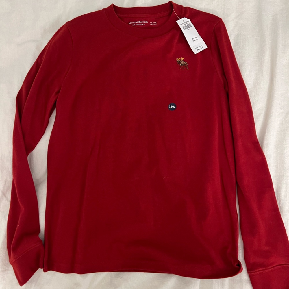Abercrombie Kids Red Long Sleeve Tee